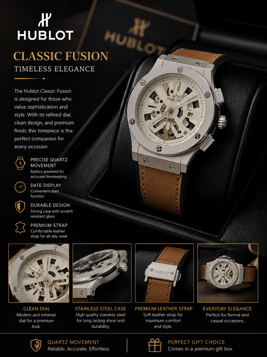 Hublot Classic Fusion – Premium Quartz Luxury Watch