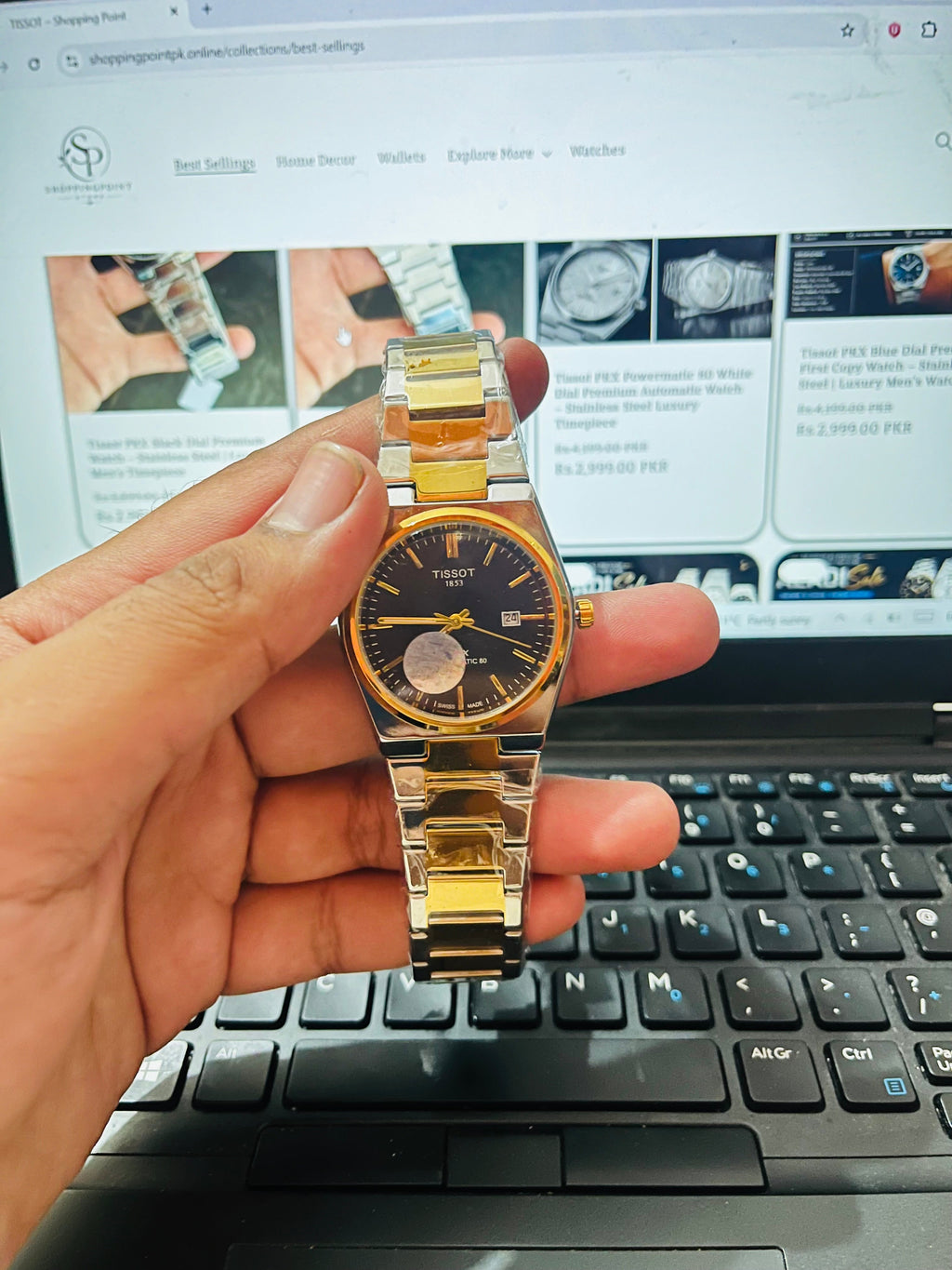 Tissot Luxury Black & Gold Men’s Watch