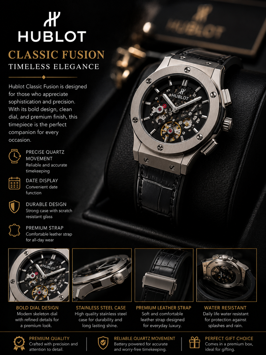 Hublot Classic Fusion – Black  Luxury Watch