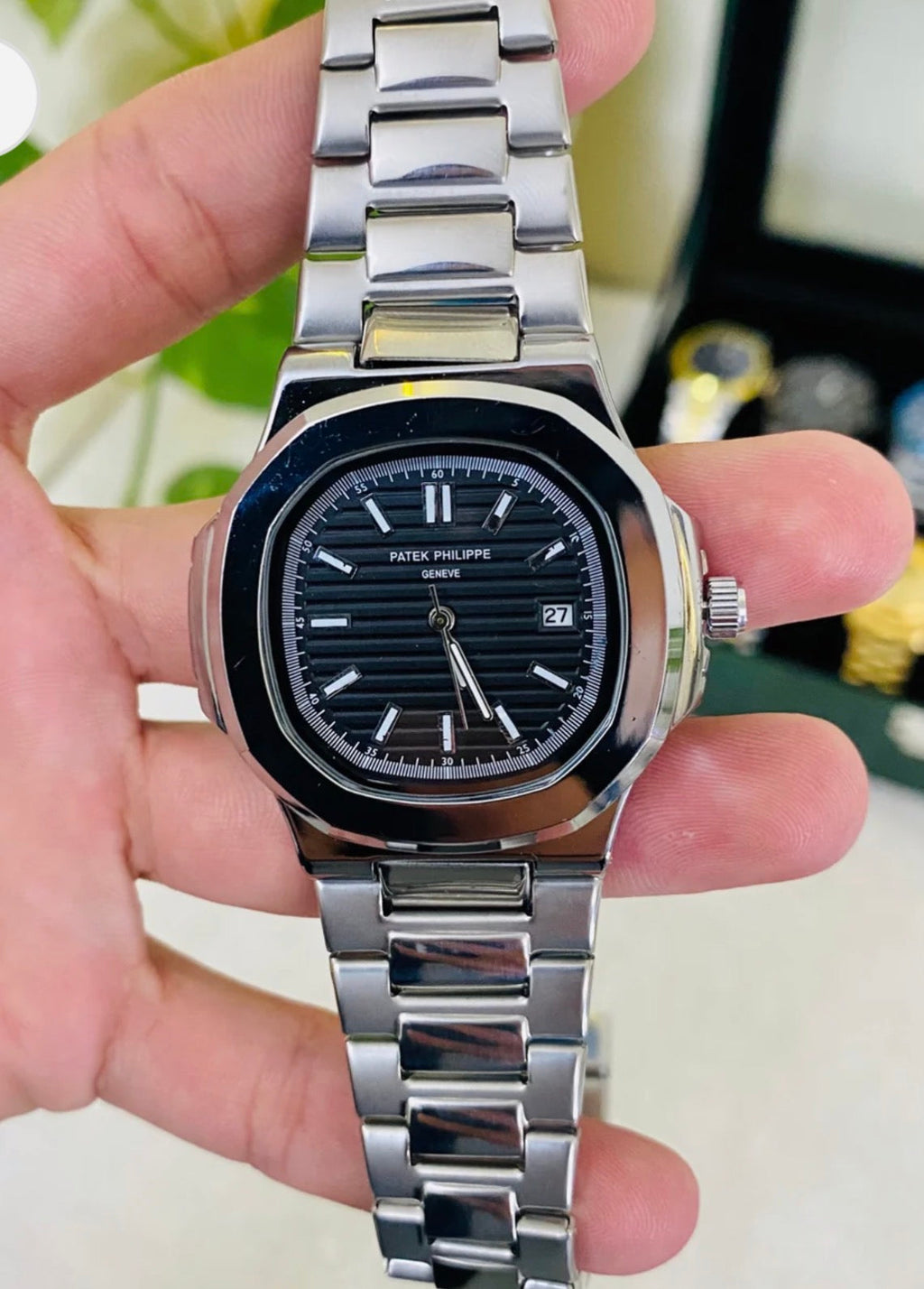 PP Black Dial Premium Watch – Luxury Stainless Steel Men’s Watch
