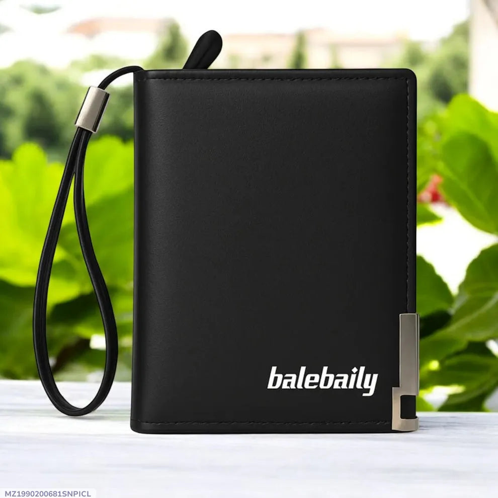 Premium Men’s Leather Wallet with Wrist Strap