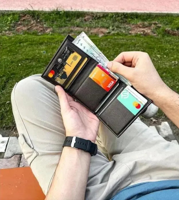 Premium Men’s Leather Wallet with Wrist Strap