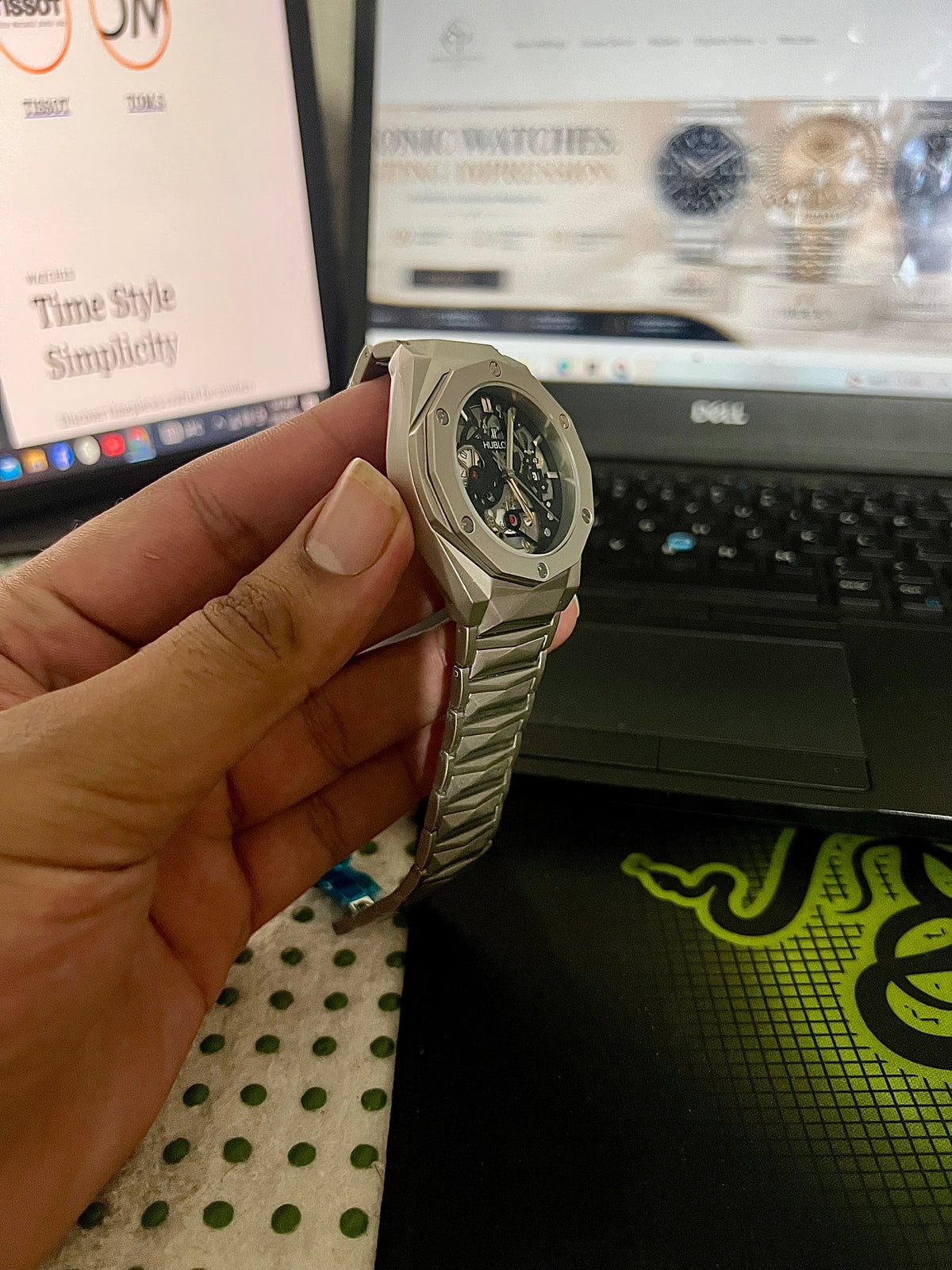 Hublot Classic Fusion Blue Skeleton Premium First Copy Watch – Luxury Stainless Steel Men’s Watch