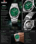 Tissot PRX Green Dial Premium First Copy Watch For Men | Stainless Steel Luxury Timepiece