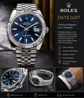 Luxury Blue Dial Datejust Watch – Premium Stainless Steel